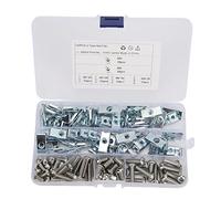 Tissting 120 Pezzi Set di Dadi a Forma di U M5 M6, Kit di Fissaggio per Auto e Moto - Set Completo con Scatola di Immagazzinaggio, Resistente alla Ruggine per Fissare Pannelli e Strisce Decorative