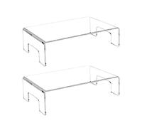 Tissting 2 Set Espositore Alzata in Acrilico Trasparente, Espositore Vetrina in Plastica per Espositore Pops Figure, Gioielli, Caramelle, Cupcake, Dessert (17.5x8x7cm/6.9x3.1x2.8 Pollici)