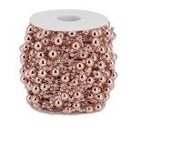 Tissting 30m Ghirlanda di Perle, Oro Rosa Catena di Perle Artificiale Fili Perline Ghirlanda di Perle Fatta a Mano DIY per Centrotavola Matrimonio Ghirlanda Artigianale Fai da Te