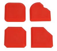 Tissting 4 pezzi set raschia sigillante in silicone, kit per stuccatura raschiatura e finitura, spatole angolate per vetro e silicone