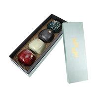 Tissting 4 pezzi/set tazze da tè asiatiche, Set di Tazze da Tè e Caffè in Ceramica, Kit di Bevande Kung Fu, Stile Cinese e Giapponese, Scatola Regalo Artigianale(#1)