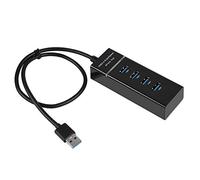 Tissting 4 Port USB3.0 Hub Docking Station di Ricarica, 5Gbps Plug and Play, XP/Vista/7/8/10 Mac OS Linux, Hub USB 3.0 per Telefono Tablet PC