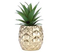 Tissting 6.7x3.9in Oro Artificiale Succulente In Vaso Ananas Decor Resina Modello di Frutta Ananas Finto Home Office Cucina Decorazione Della Tavola