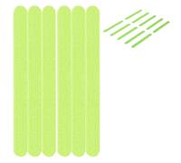 Tissting 6 Strip Adesivo Fluorescente, 20 x 2 cm Nastro Luminoso Autoadesivo Verde Nastro Fluorescenti Luminous Tape Glow per Scale Cartello di Uscita Gradini