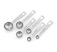 Tissting 6pcs Measuring Spoon Set, Thickened Stainless Steel Engraved Scale Measuring Spoons for Seasoning Baking Coffee