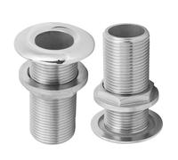Tissting Accessorio per casco diritto marino 2 pezzi 1in 79mm - Connettore di scarico in acciaio inox 316 per barche e yacht, facile installazione e resistenza alla corrosione