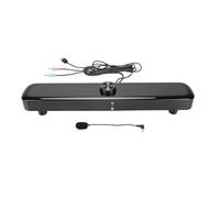 Tissting Altoparlante PC USB con Microfono e Luci LED 3D Stereo - Altoparlante da Tavolo Compatibile con Dispositivi Smart per Musica Gaming e Lavoro con Design Anti Scivolamento