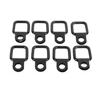 Tissting Anelli di Ancoraggio in Acciaio, Gancio a Rimozione Rapida 8 Pezzi per Fissaggi Hardtop Coperchio Chiusura, Piccolo Anello a D per Camion Rimorchi Cargo Viaggi