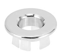 Tissting Anello di Troppopieno per Lavello Anello di Copertura per Troppopieno Rotondo in Ottone con Inserto nel Foro Ricambi per Lavabo da Cucina, per Case, Centri Commerciali, Hotel (Argento)
