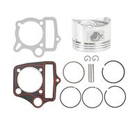 Tissting Anello Pistone Kit Guarnizione Set per Motore 110cc 125cc Cilindrata 52.4mm Diametro Perno 13mm Metallo Ricambio per ATV Enduro Quad Kart Pocket Bike