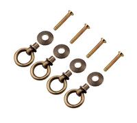 Tissting Anello Tiro Mini Vintage per Mobile Scatola Gioielli, Maniglia Esteriore in Metallo per Cassetti Cabinet Cosmetici (Anello da 2 cm in bronzo a vite (mini))