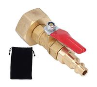 Tissting Attatore di Esplosione in Ottone Winterize con 1/4 in Quick Connect 3/4 in Filo GHT, valvola a Sfera di attamento per la Protezione dell'assenze, Facile esplodere per Il, (Hilo Interno)