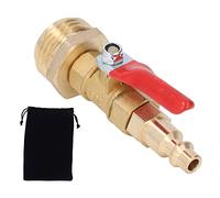 Tissting Attatore di Esplosione in Ottone Winterize con 1/4 in Quick Connect 3/4 in Filo GHT, valvola a Sfera di attamento per la Protezione dell'assenze, Facile esplodere per Il, (Hilo externo)