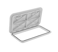 Tissting Boccaporto di Accesso al Ponte Bianco Boccaporto di Ponte per Barche Marine Coperchio Incernierato a 180° Boccaporto di Accesso per Barche con Maniglie Incassate Affidabili (606x353mm)