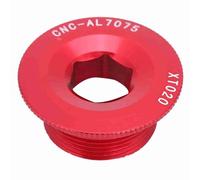 Tissting Bullone Pedivella Per Bici Strada e Montagna, Vite Bracke Cap M20x10, Vite Set Pedivella, Vite Asse BB, Per Biciclette da Corsa e Mountain Bike (Rossa)