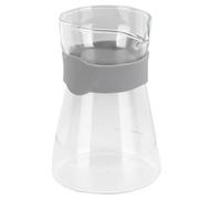 Tissting Caffettiera a Versamento Manuale, Bricco Caffè Vetro Borosilicato Resistente con Scala Graduata per Casa Bar Ristorante, Macinacaffè Estrattore Bevande Calde (Chiara)