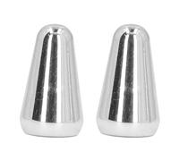 Tissting Caps Pickup Switch per Chitarra Elettrica 2 Pezzi per ST TL - Caps Interruttore Pickup 3 Vie 5 Vie in Ottone con Nucleo PP per Sostituzione Accessori Chitarra (Argento)