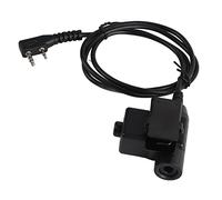 Tissting Cavo Adattatore PTT U94 2 Pin per Cuffie Tattiche Z, Connettore per Radio Jack 2.5mm e 3.5mm, Pulsante Attivazione Comunicazione Chiaro e Resistente, Accessorio Esterno pe