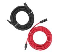 Tissting Cavo di prolunga Solare, Cavi per Pannelli solari 10AWG 50 Piedi con connettore Maschio-Femmina, Cavo di prolunga per sistemi fotovoltaici per campe, Barche, Pannelli solari