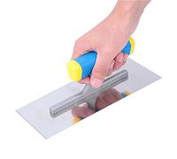Tissting Cazzuola per intonacatori in acciaio inossidabile, frattazzo per lisciatura per finitura intonacatori con impugnatura morbida per cemento (240 mm)