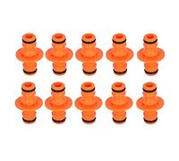 Tissting Connettore Idraulico 2 Vie per Irrigazione Giardino con 10Pezzi - Adattatore per Tubi Irrigazione Giardino Agricoltura con Anelli Antiperdita ABS 5cm/2in