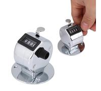 Tissting Contatore Contapersone Manuale in Metallo, Metallo 4 Numeri Counter Portatile Conta Persone in Metallo clicker per conteggio, punteggi Golf