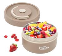 Tissting Contenitore Termico per Alimenti, 420ml Bento Box, Termico Impilabile Acciaio Inossidabile 304, Thermos per Alimenti Caldi, Manico Barattolo Portatile Porta Pranzo (Curry Scuro, isolante)