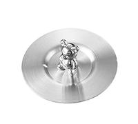 Tissting Copri Tazza Acciaio Inox, 10,5 cm Coperchi per Tazza Caffè Riutilizzabili Tappo di Sigillatura per Bicchieri per Caffè Boccale di Birra Bicchier Argento