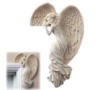 Tissting Decorazione per Telaio della Porta D'angelo, Decorazione da Parete con Ali D'angelo Ornamenti da Appendere al Telaio della Porta Artigianato Angelo Vintage 3D per Ufficio, Casa(Right)