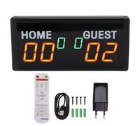 Tissting Digital Scorekeeper 1.8 Pollici/4.6 cm LED Portatile con Telecomando - Punteggio Elettronico per Badminton Basket Calcio Interno con Display Luminoso e Alluminio Leggero