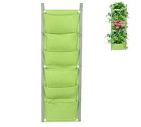 Tissting Fioriera Verticale, Sacchetto Appendibile per Piante in Tessuto Non Tessuto con 6 Sacchi, Design Funzionale per Balcone Pareti Interne ed Esterne, Coltivazione di Erbe Aromatiche e Fragole