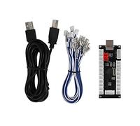 Tissting Game USB Encoder Controller per PC Machine, Circuito PCB con Pulsantiera in Acrilico Taglio Struttura Design, Materiale Resistente Graffi per Sal (CY-822C)