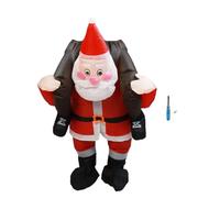Tissting gonfiabile in costume da Babbo Natale, costume natalizio riutilizzabile leggero durevole per adulti e bambini, per feste natalizie Festival Eventi di cosplay Outdoor Acti (Adulto)