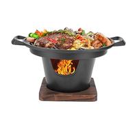 Tissting Griglia a Carbone Senza Fumo, Griglia Coreana per Barbecue, Portatile, Mini Stufa a Carbone, Adatta per Campeggio, Picnic, Spiaggia, Feste (25,9x21,1x12,4cm/10.2x8.3x4.9in)