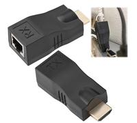 Tissting HDMI Extender, Convertitore HDMI Trasmettitore Ricevitore Rete RJ45 Ethernet LAN CAT 5E/6, Supporto 3D 1080p HDMI1.4 HDCP1.1/1.2 per Monitor Proiettori TV