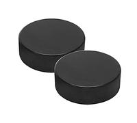 Tissting Hockey su Ghiaccio Puck, 2 Pezzi Bh-25 Dischetti da Hockey su Ghiaccio Palline Sportive Sfuse per la Pratica E L'Allenamento Classico, Diametro 3", Spessore 1" Nero