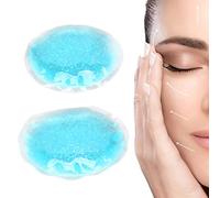 Tissting Hot Cold Compress Eye Pad, Ice Gel Eye Pad Blue Round Reusable Gel Eye Ice Gel Pack Relief Cooling Gel Eye Pad Hot Cold Treatment for Eye Strain, Eye Swelling, Eye Rednes