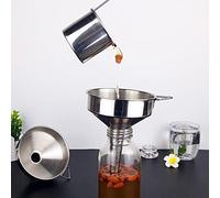Tissting Imbuto in Acciaio Inossidabile, Design Universale con Manico a Orecchio per Olio, Aceto e Vino, 11/13/15 cm, Cucina Professionale e Domestica, Versatile per Liquidi e Ingredienti Secchi
