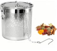 Tissting Infusore Per Tè In Acciaio Inox 3.2L Con Gancio A Catena Estesa - Design A Scatto E Foro Per Appendere, Ideale Per Spezie E Tè Sfuso In Foglie, Superficie Lucida E Solida Saldatura