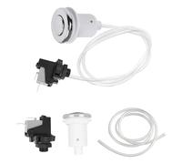 Tissting Interruttore di Pressione Aria, 250V Pulsante Tritarifiuti Interruttore Spazzatura Disposer Air Switch Kit Pulsanti Aria Tubi Interruttore a Pulsante per Bagno Vasca