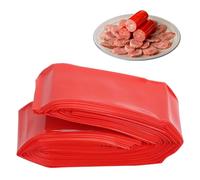 Tissting Involucro per Salsicce, Custodia per Salsicce in Plastica 20m x 45mm Non Commestibile Resistente alle Alte Temperature Macchina per Hot Dog per Salsicce Saporite Fatte in Casa Sticks Stuffer