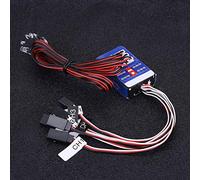 Tissting Kit di Illuminazione LED 12Pezzi con Luci Lampeggianti per Auto RC, Compatibile Modelli 1/10 1/8 Carro Camion Crawler, 12 LED per Fari e Luci di Svolta