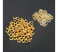 Tissting Kit di Riparazione Occhielli, Set Completo con 200 Pezzi in Ottone da 6 mm per Scarpe Borse e Tendaggi, Strumenti Inclusi per Installazione e Manutenzione per Artigianato e Progetti Creativi