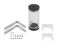 Tissting Kit serbatoio acqua raffreddamento liquido PC computer cilindro acrilico, dotato staffe in plastica supporto metallo a L e set di viti, per raffreddamento a liquido del PC