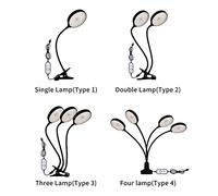 Tissting LED Grow Light Full Spectrum, Luci per piante a spettro completo con timer 4/8/12H 5 livelli di luminosità, lampada a clip per piante indoor con collo flessibile regolabil (Digitare 4)