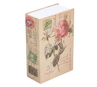 Tissting Libro Cassaforte con Combinazione, 18 x 12 x 5,5 cm Rose Libri Cassetta Segreto armadietto di Sicurezza Scrigno Portavalori per Money Gioielli in Contanti