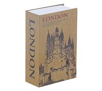 Tissting Libro Cassaforte con Pagine Reali con Combinazione, 18 x 12 x 5,5 cm Londra Libri Cassetta Segreto armadietto di Sicurezza Scrigno Portavalori per Money Gioielli in Contanti
