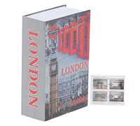 Tissting Libro Cassaforte con Pagine Reali con Combinazione, 18 x 12 x 5,5 cm Orologio di Londra Libri Cassetta Segreto armadietto di Sicurezza Scrigno Portavalori per Money Gioielli in Contanti