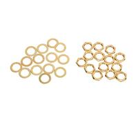 Tissting M9 Guitar Nut Washer Kit Connettore Jack per Chitarra Elettrica e Bass, Set di Dadi e Rondelle in Metallo Resistente con Filettatura Femmina M9-0.75mm per Installazione Si (Oro)