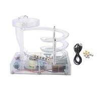 Tissting Macchina Moto Perpetuo Kinetic Art con 10 Sfere - Decorazione da Scrivania Scientifica con Movimento Continuo, Giocattolo Fisica con Cavo di Ricarica per Ufficio e Casa (Trasparente)